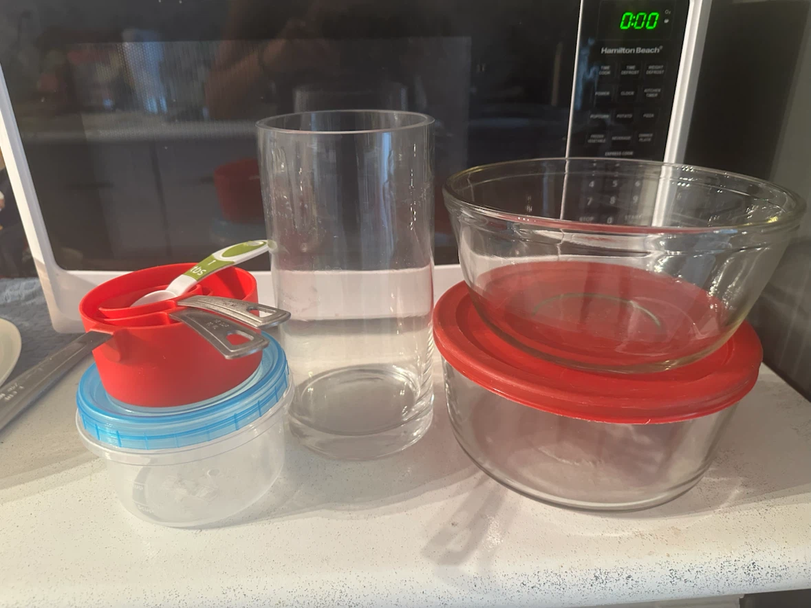 Household Bundle - Glass Bowl, Containers and Measuring Cups
