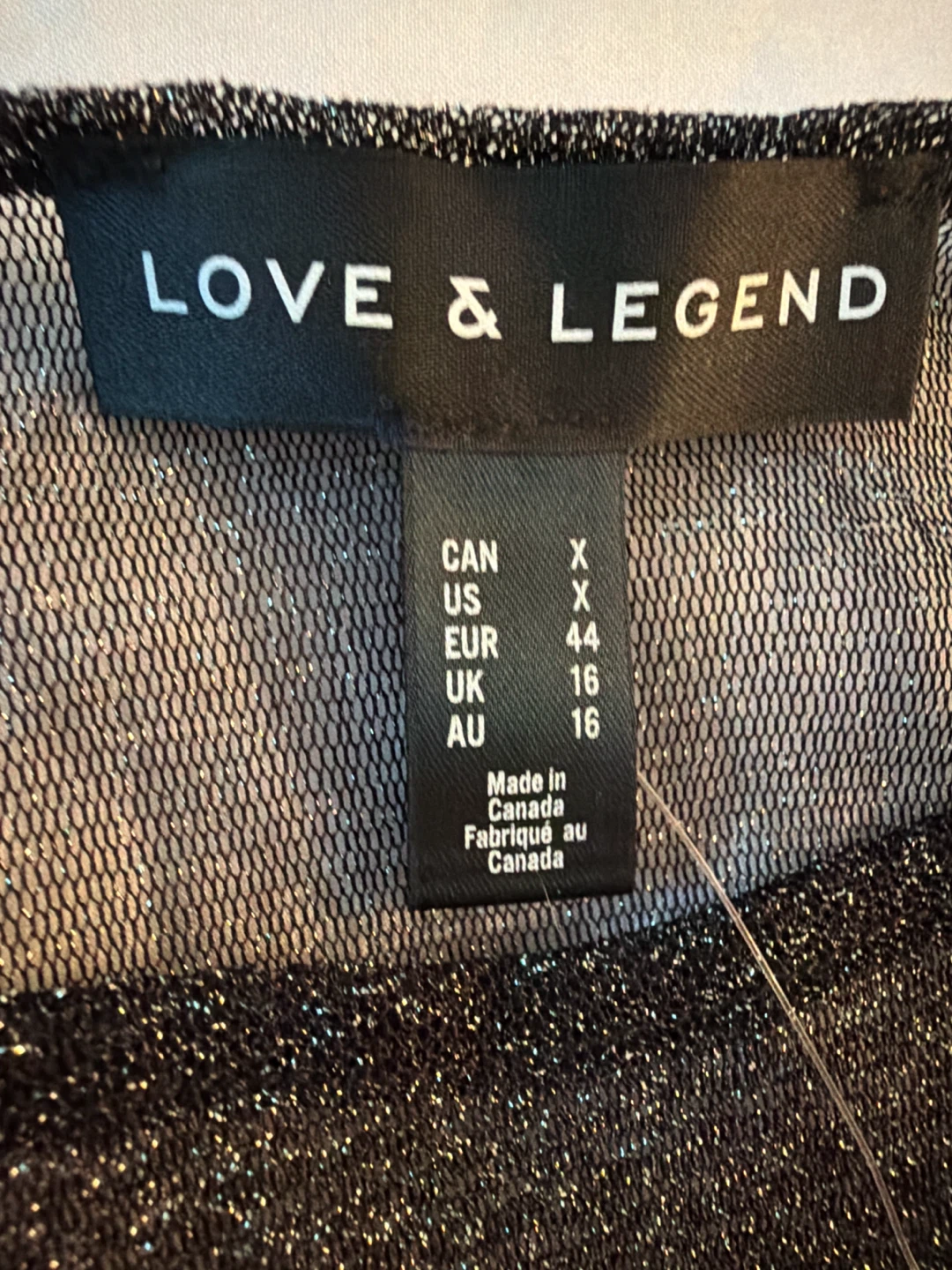 Love & Legend Sparkle Mesh Top Size X - photo 2