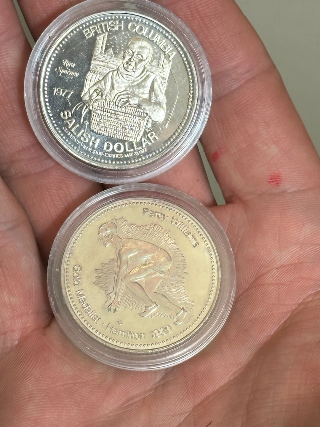 1977 BC Salish Dollar & 1978 Edmonton Commonwealth Medal Pair