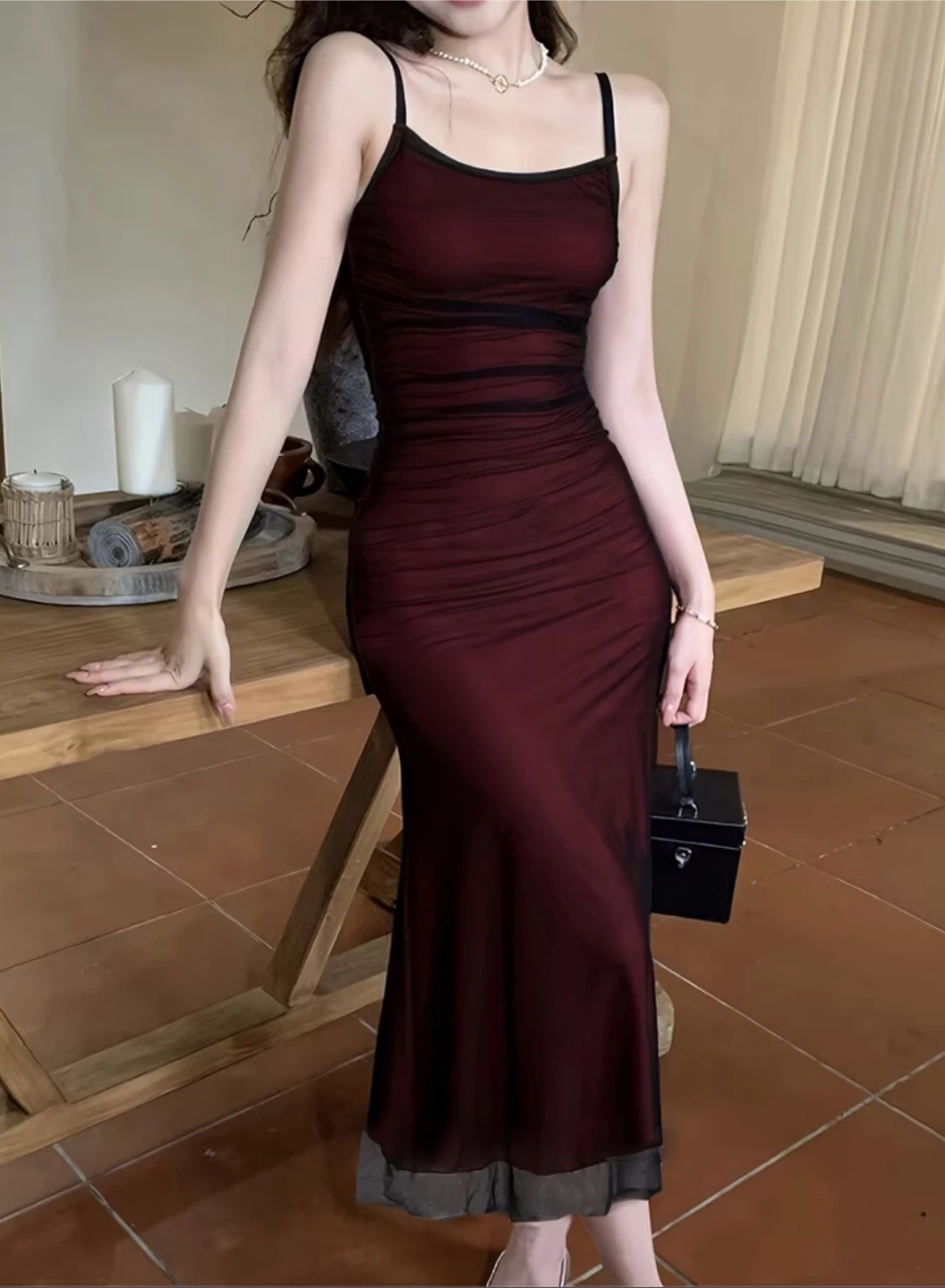 Burgundy Dress