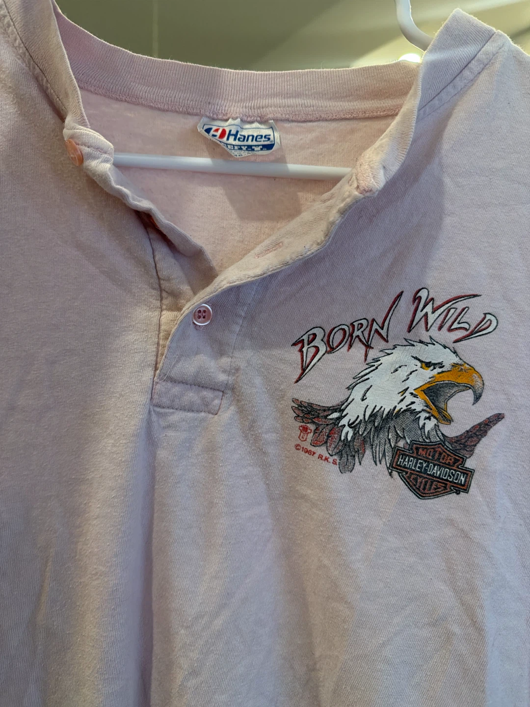 Hanes Pink Harley-Davidson 'Born Wild' T-Shirt - photo 2
