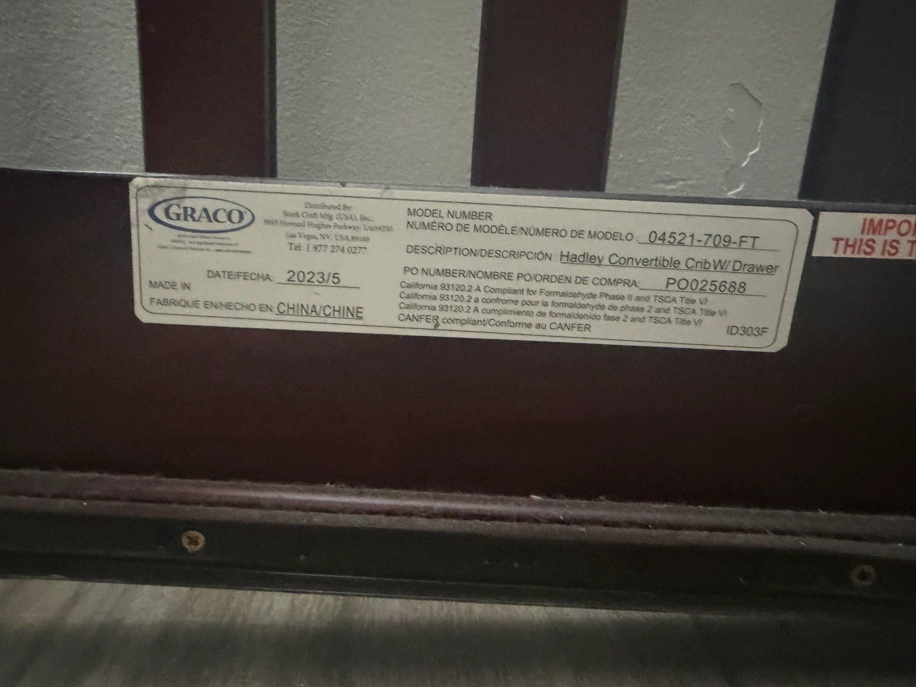 Graco Hadley Convertible Crib - Dark Brown - photo 5