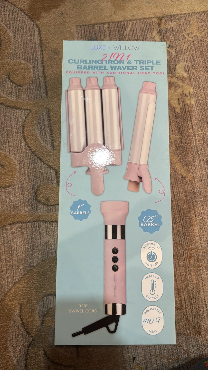 Luxe + Willow 2-in-1 Curling Iron & Triple Barrel Waver Set