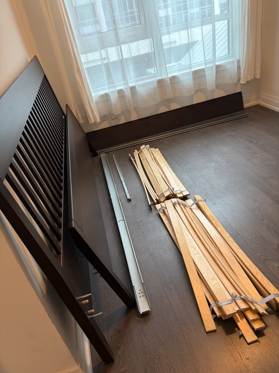 DISASSEMBLED Ikea king size bed frame IDANÄS - photo 2