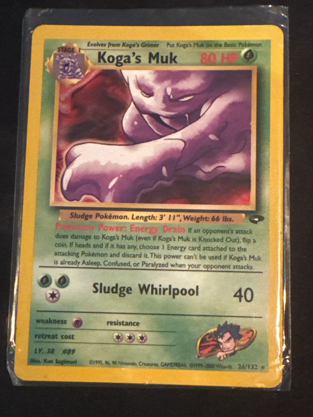 Koga's Muk 26/132 Rare Gym Challenge Unlimited Card