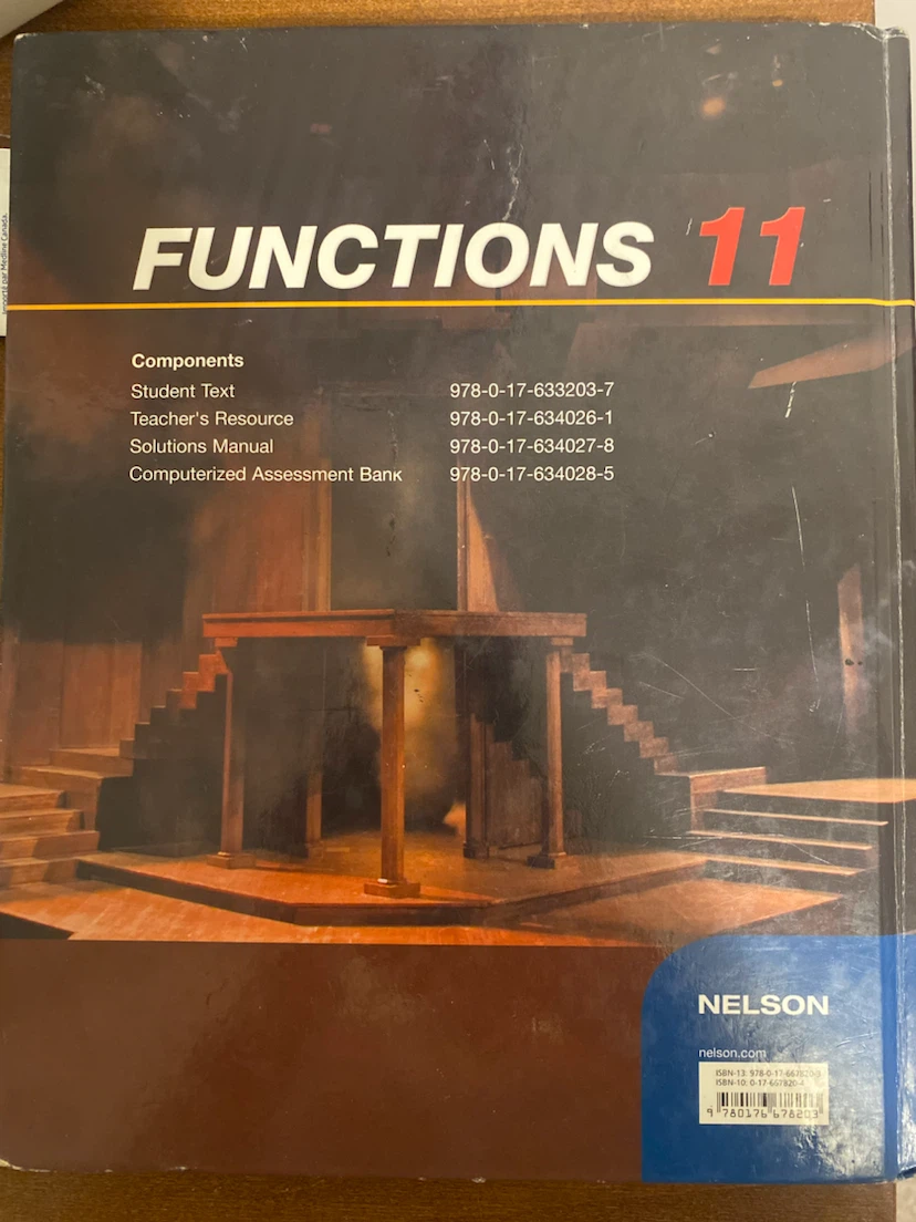Nelson Functions 11 Textbook - photo 2