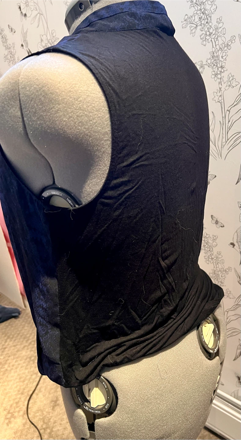 Blue & Black Printed Wrap Top - photo 2
