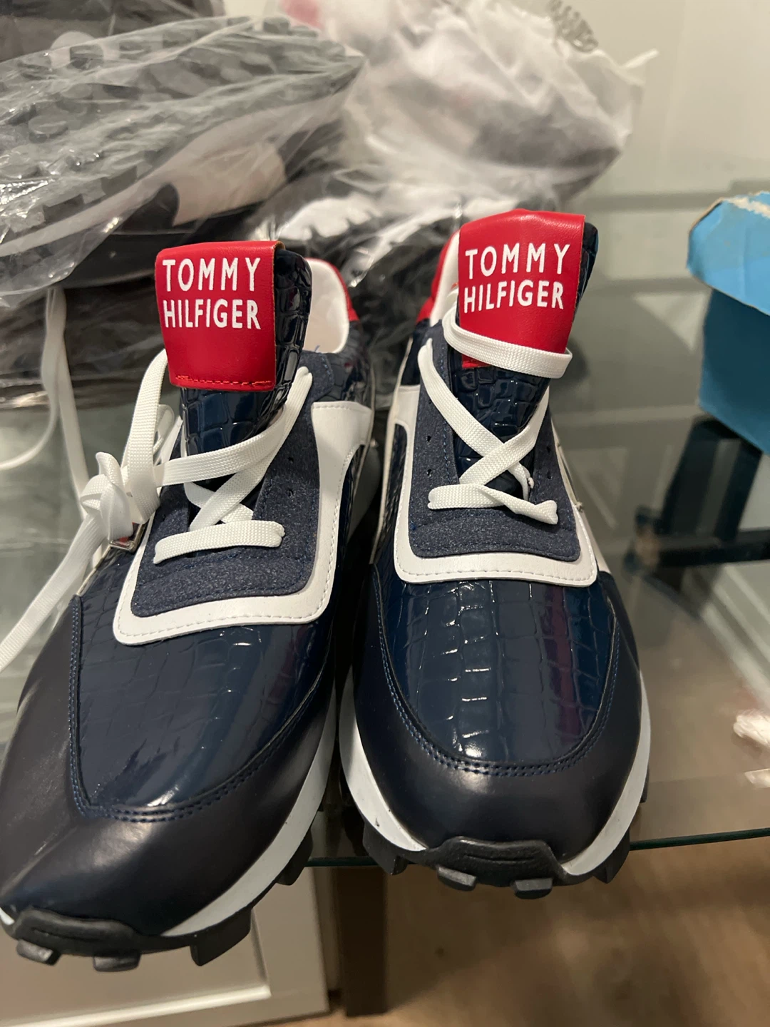 Tommy Hilfiger Navy & White Sneakers