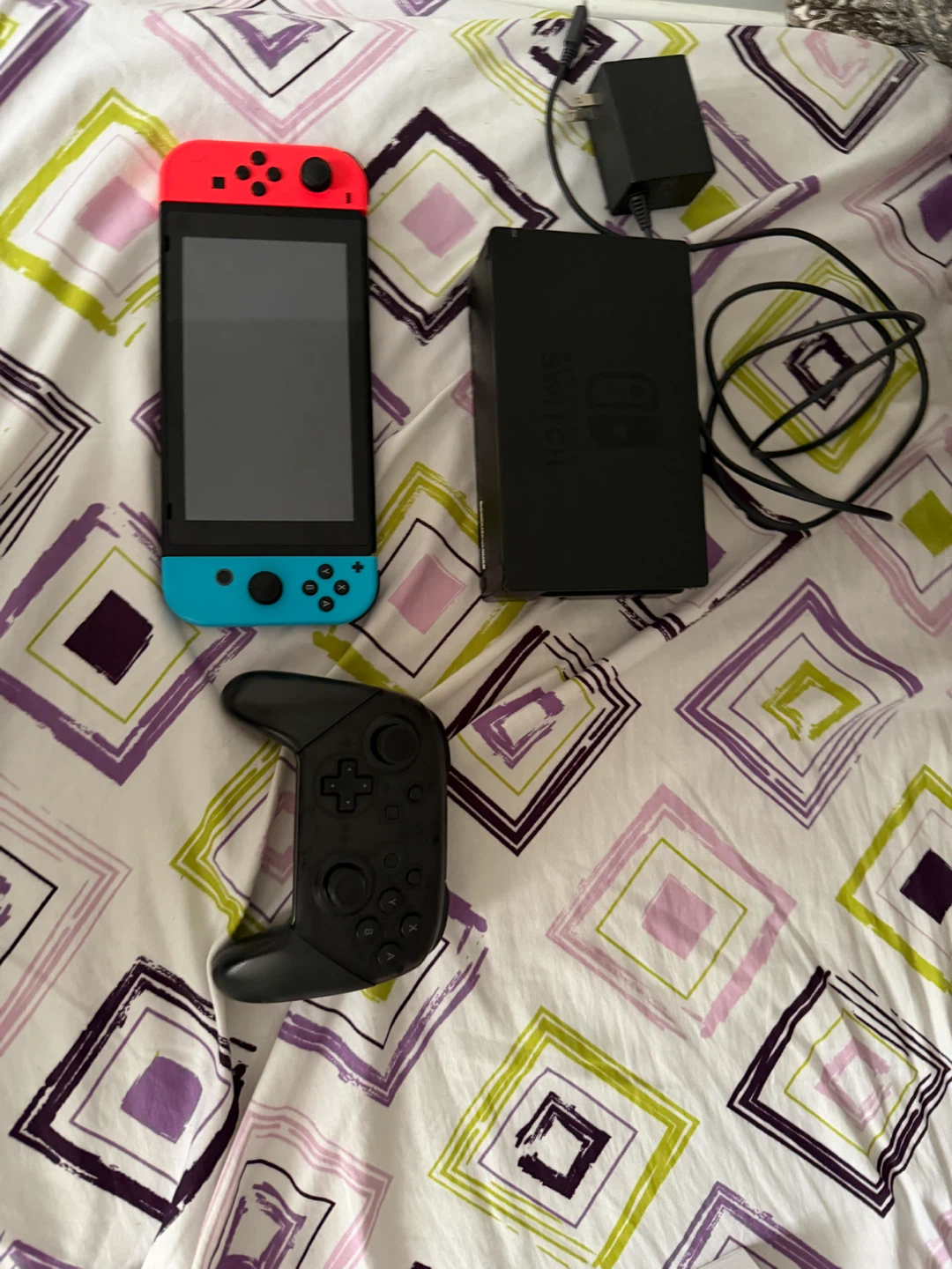 MNintendo Switch Console/Grey Pro Controller(extra$50) - photo 2