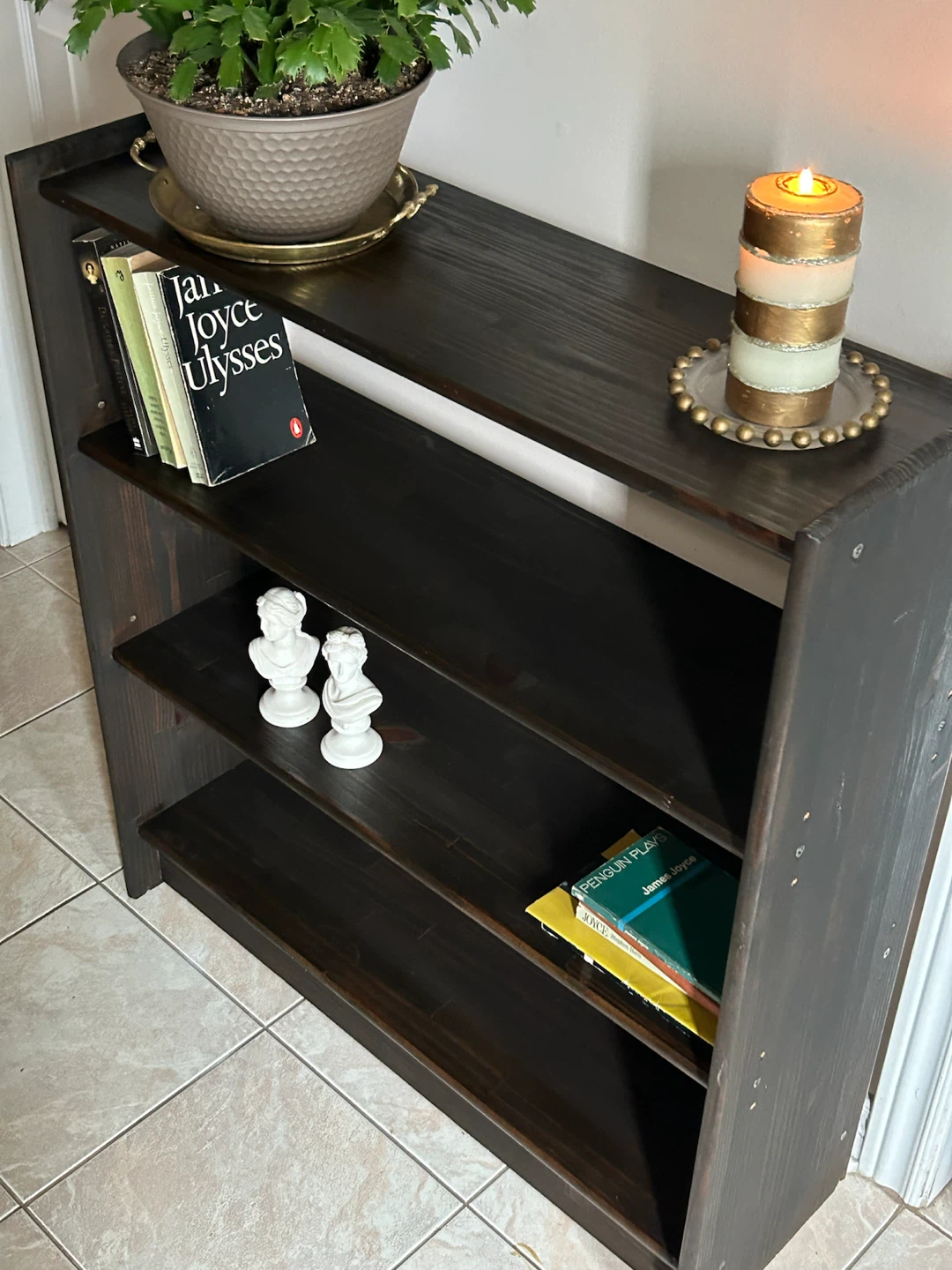 Dark Wood 3-Shelf Bookcase - photo 3