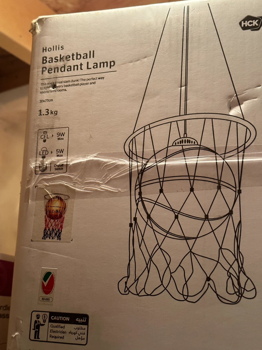 Hollis Basketball Pendant Lamp - photo 2