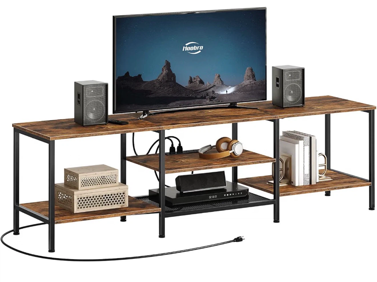 TV Stand with Power Outlets- Fits upto 75 inch TV