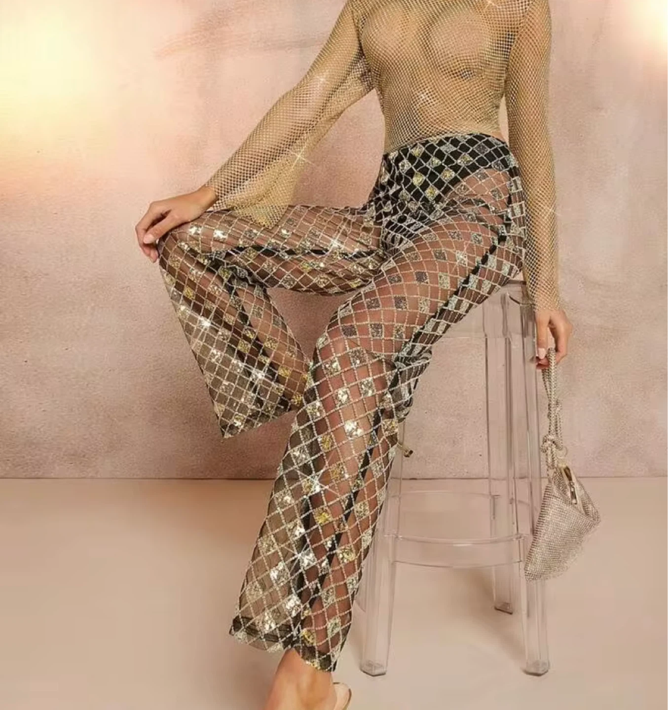 Diamond Net Trousers NEVER WORN
