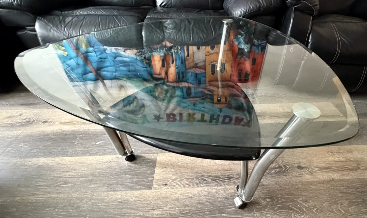 Glass top coffee table set - photo 3