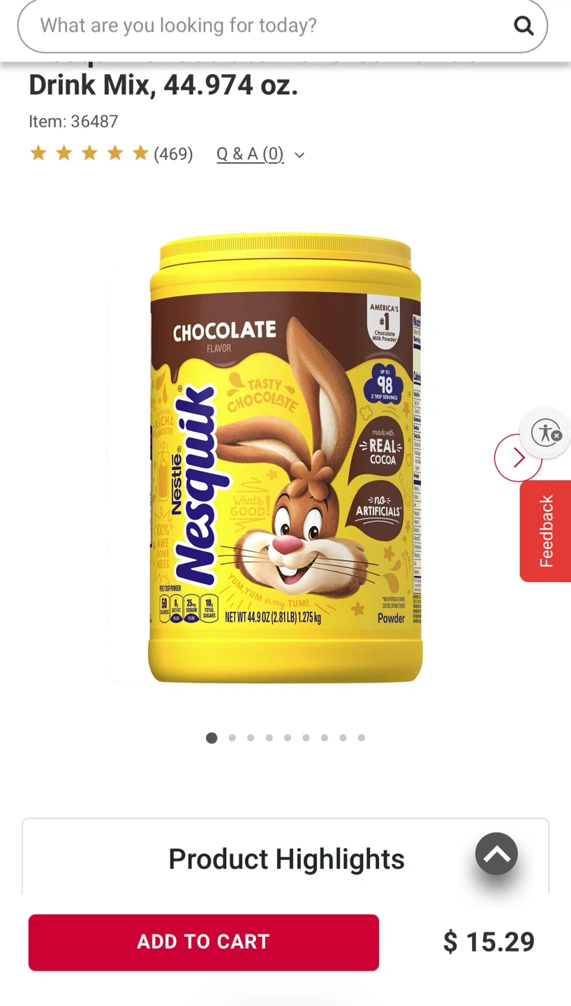 Nesquik Chocolate flavor
