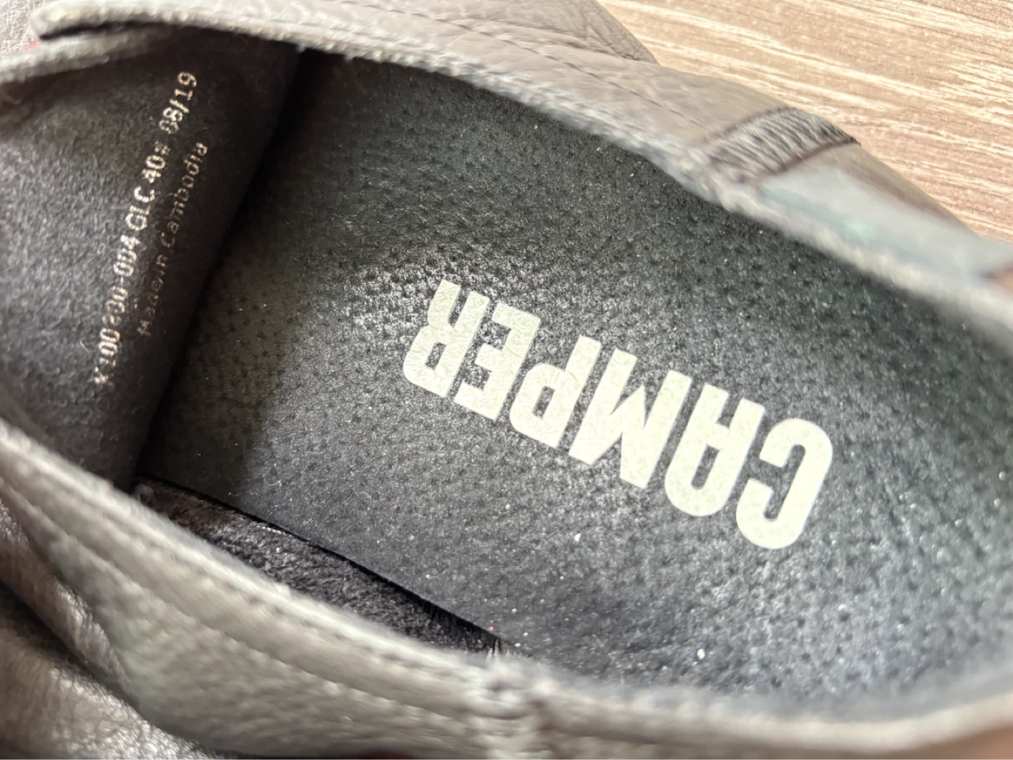 Camper Classic Black Leather Shoes with Red Laces - photo 4