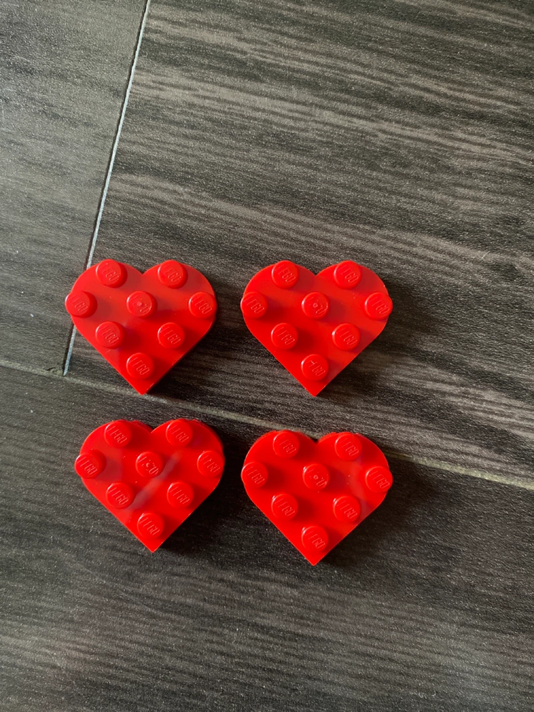 LEGO Red Heart Bricks (Set of 4)