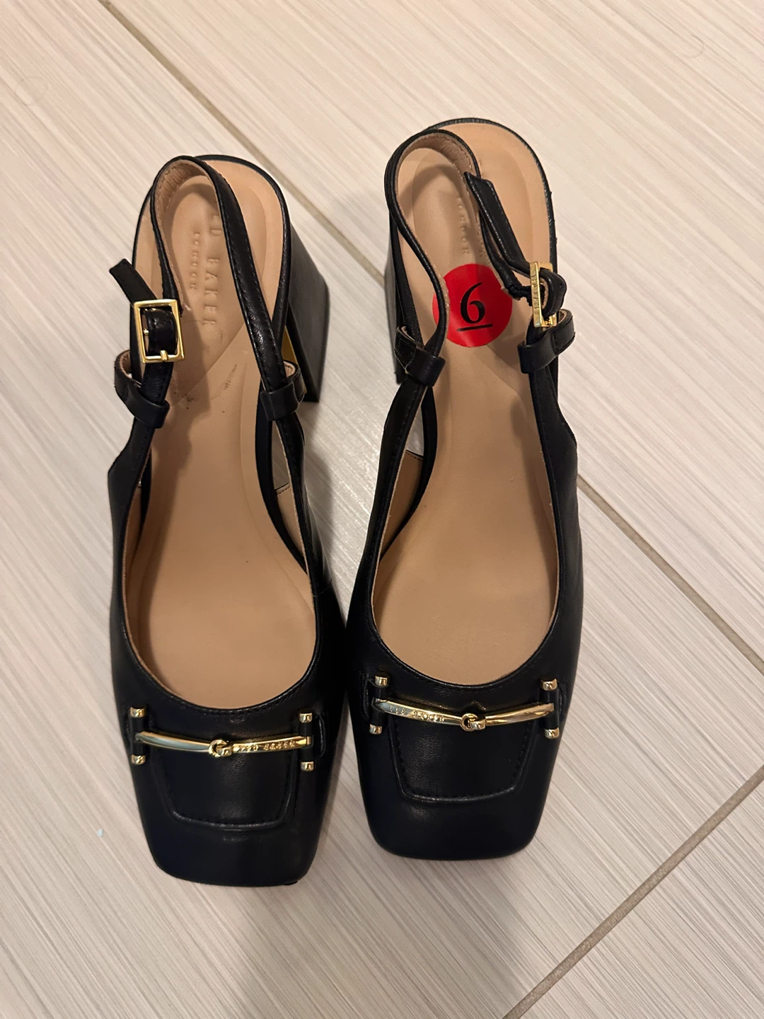 Ted Baker Black Slingback Block Heels Size 6. Worn once. - photo 4
