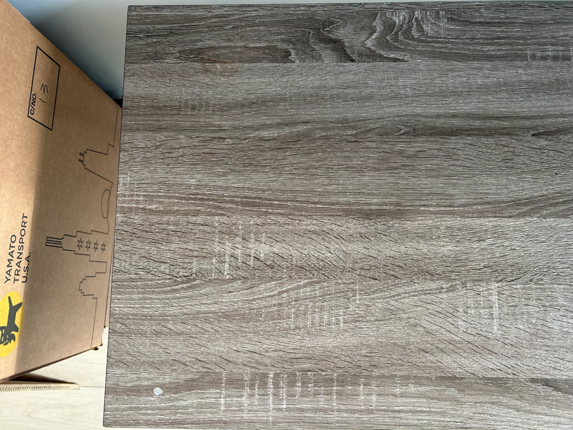 Wood Grain Desk with Metal Legs - photo 2