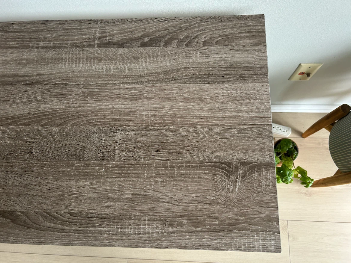 Wood Grain Desk with Metal Legs - photo 3