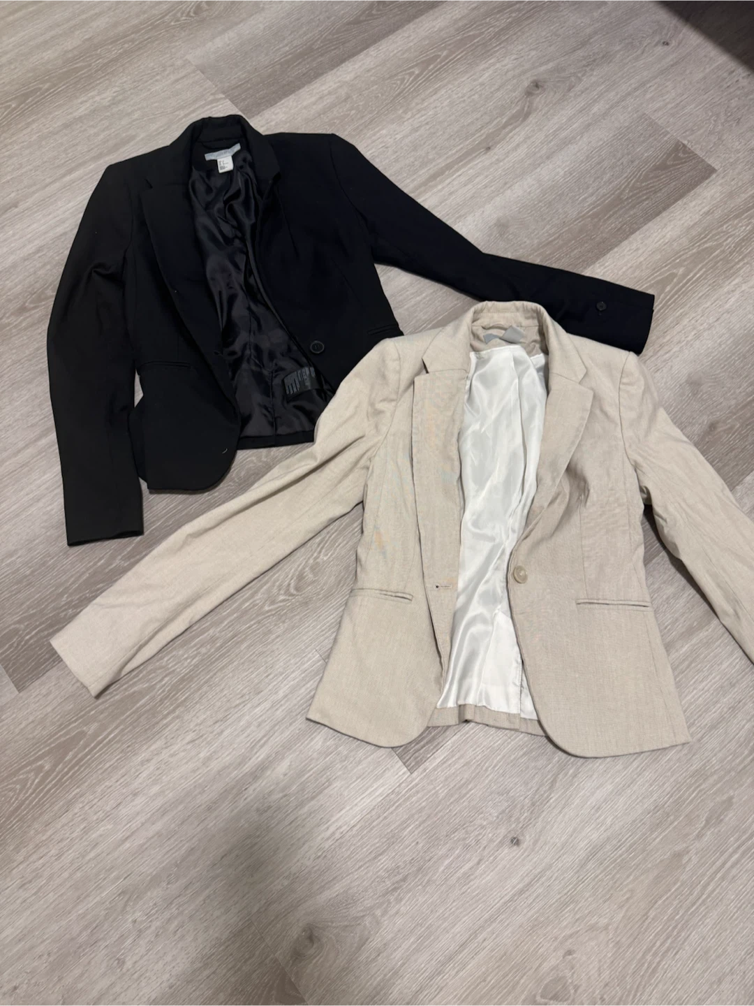 Cream & Black Blazers