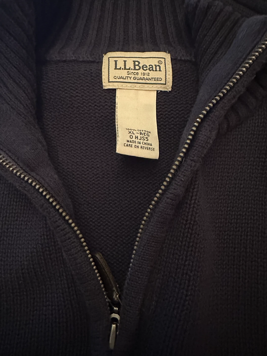 L.L.Bean 1/4 Zip Sweater XL - photo 2