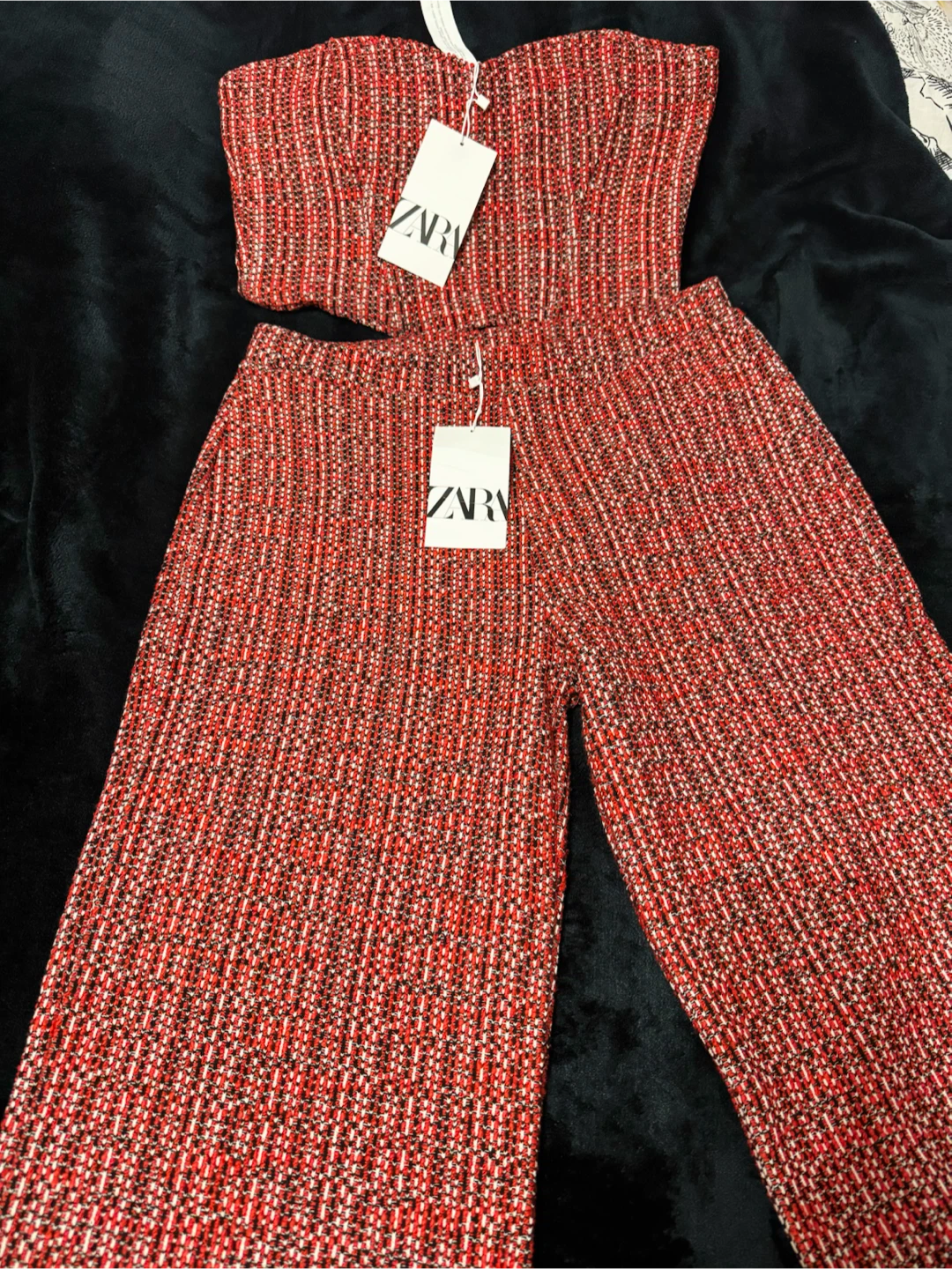 Zara Textured Corset Top and Pants Set - photo 3
