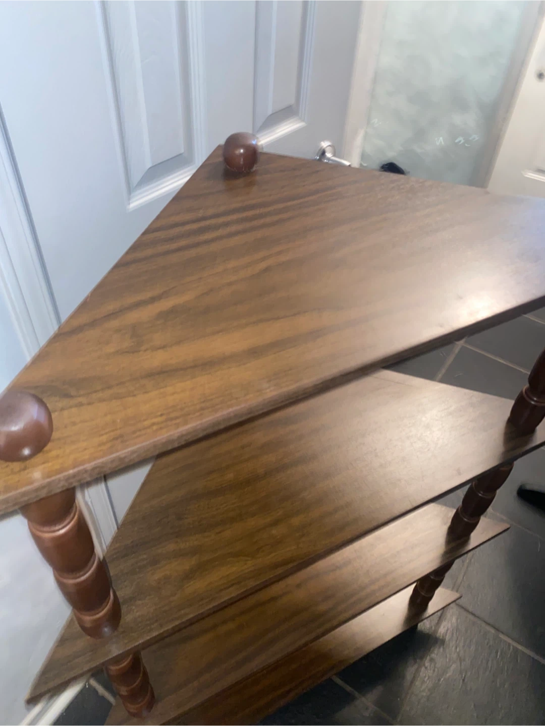 Wooden Corner Shelf Unit - photo 3