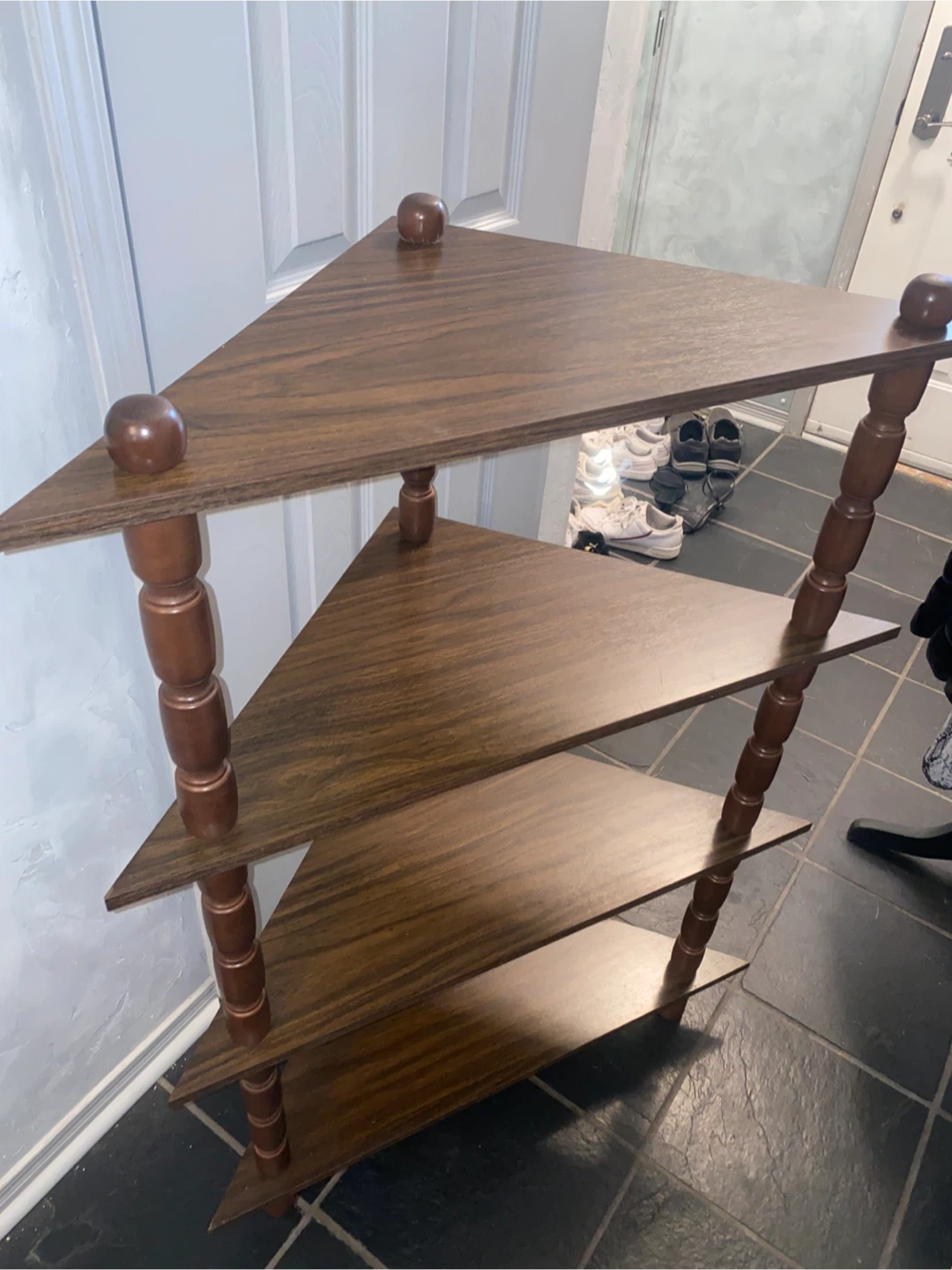 Wooden Corner Shelf Unit - photo 2