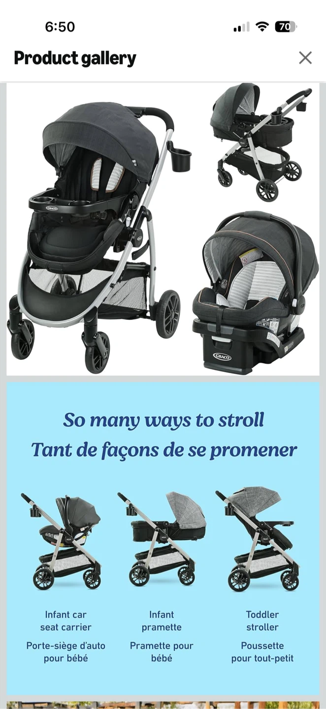 Graco Modes Pramette Travel System 3-in-1 Stroller and Car seat - photo 4