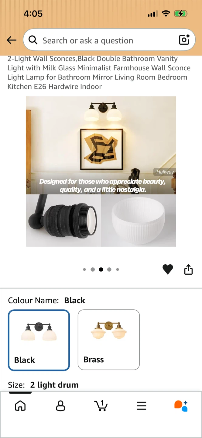 Brand New 2-Light Black Milk Glass Sconce Vanity Light - photo 4