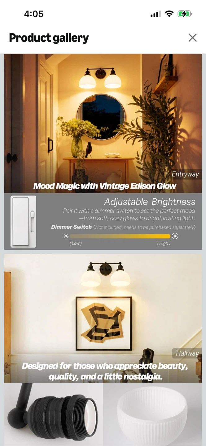 Brand New 2-Light Black Milk Glass Sconce Vanity Light - photo 5