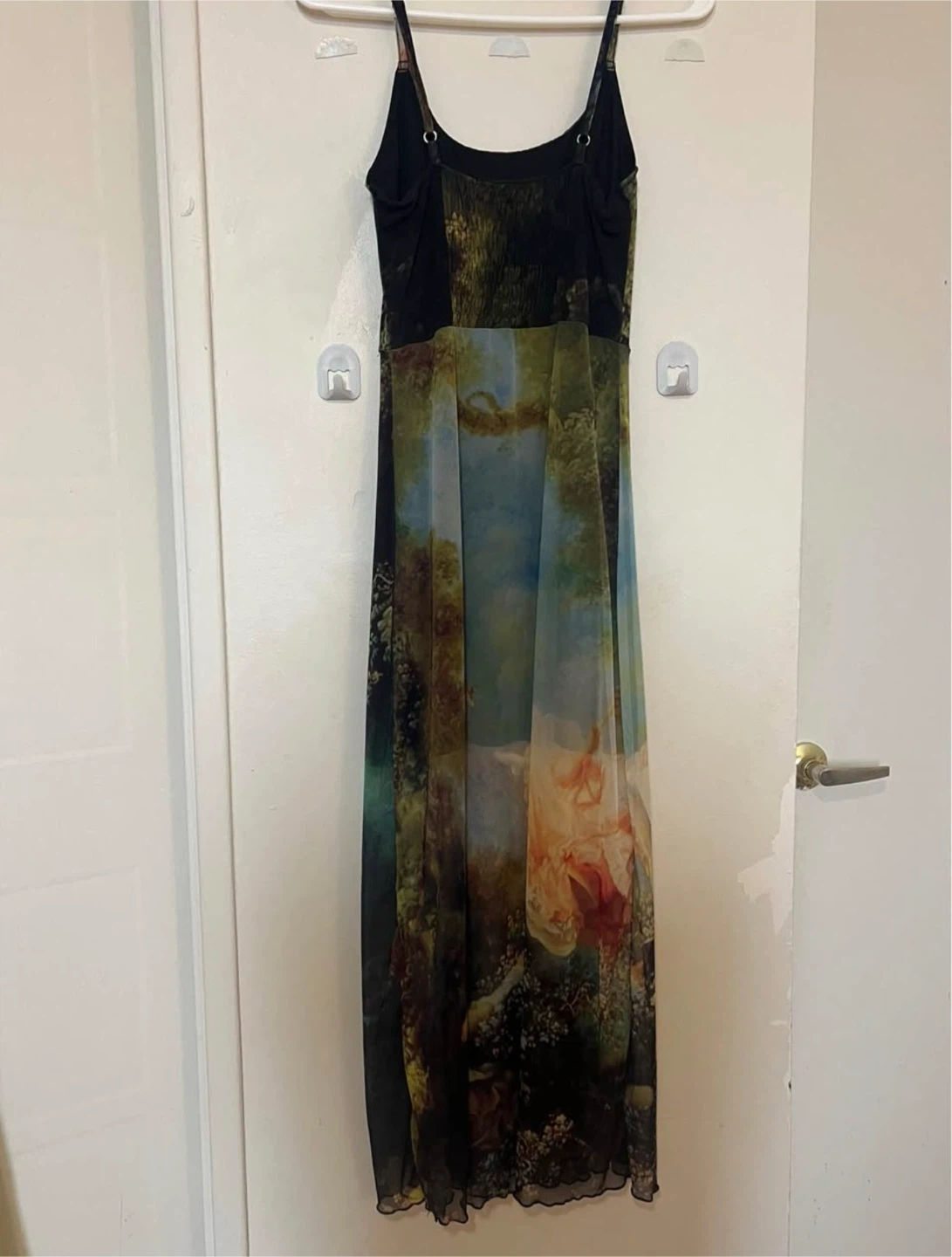 Mesh Maxi Dress with "The Swing" (1767) by Fragonard Print - photo 2