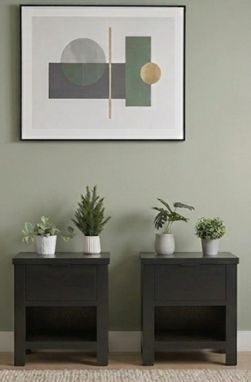 Ashley Hardwood Modern Nightstands Midnight Black
