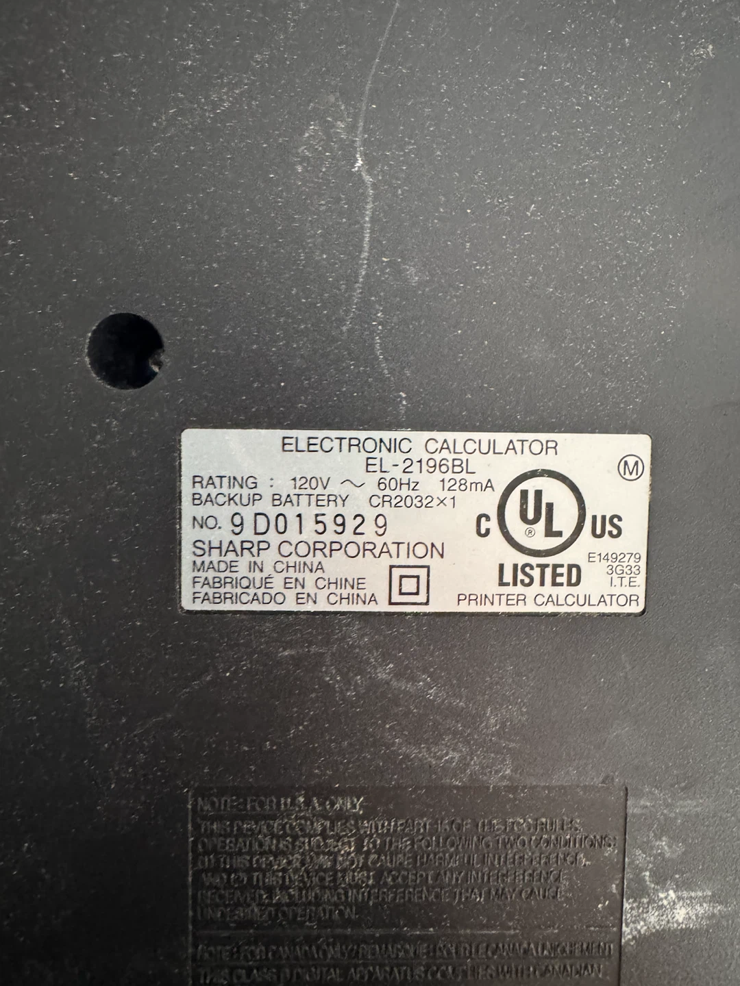 Sharp EL-2196BL Electronic Calculator with Printer - photo 3