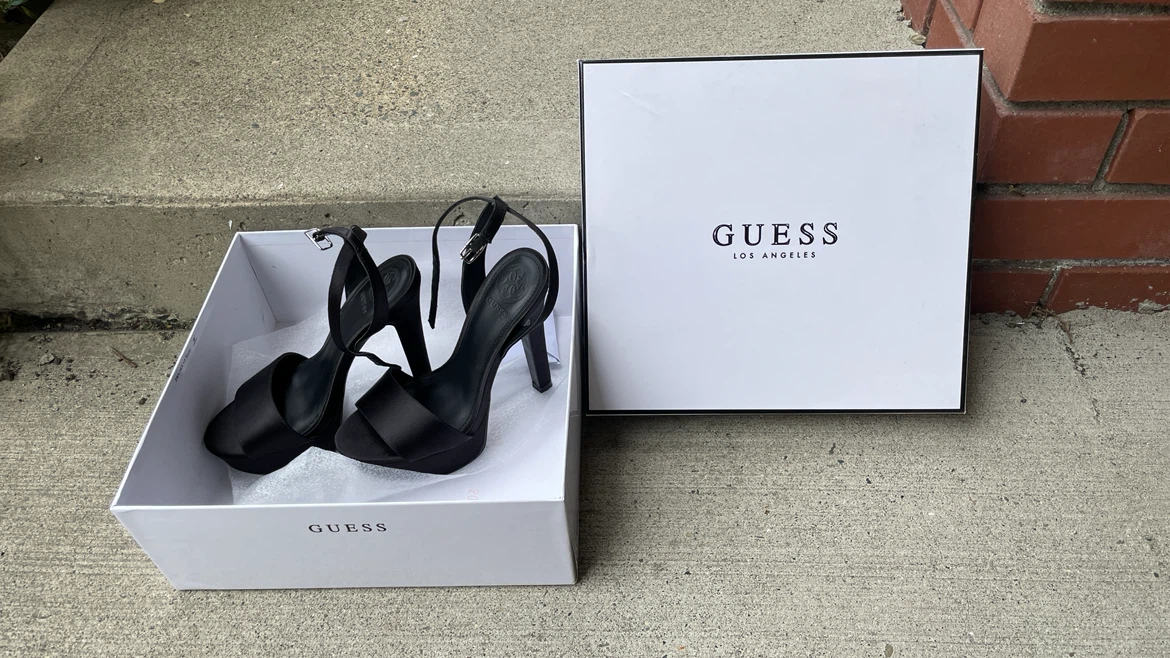 Guess Black Platform Heels