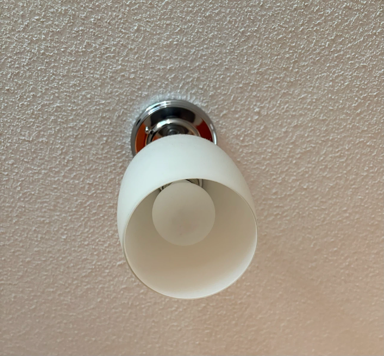 White Glass Ceiling Light Fixture