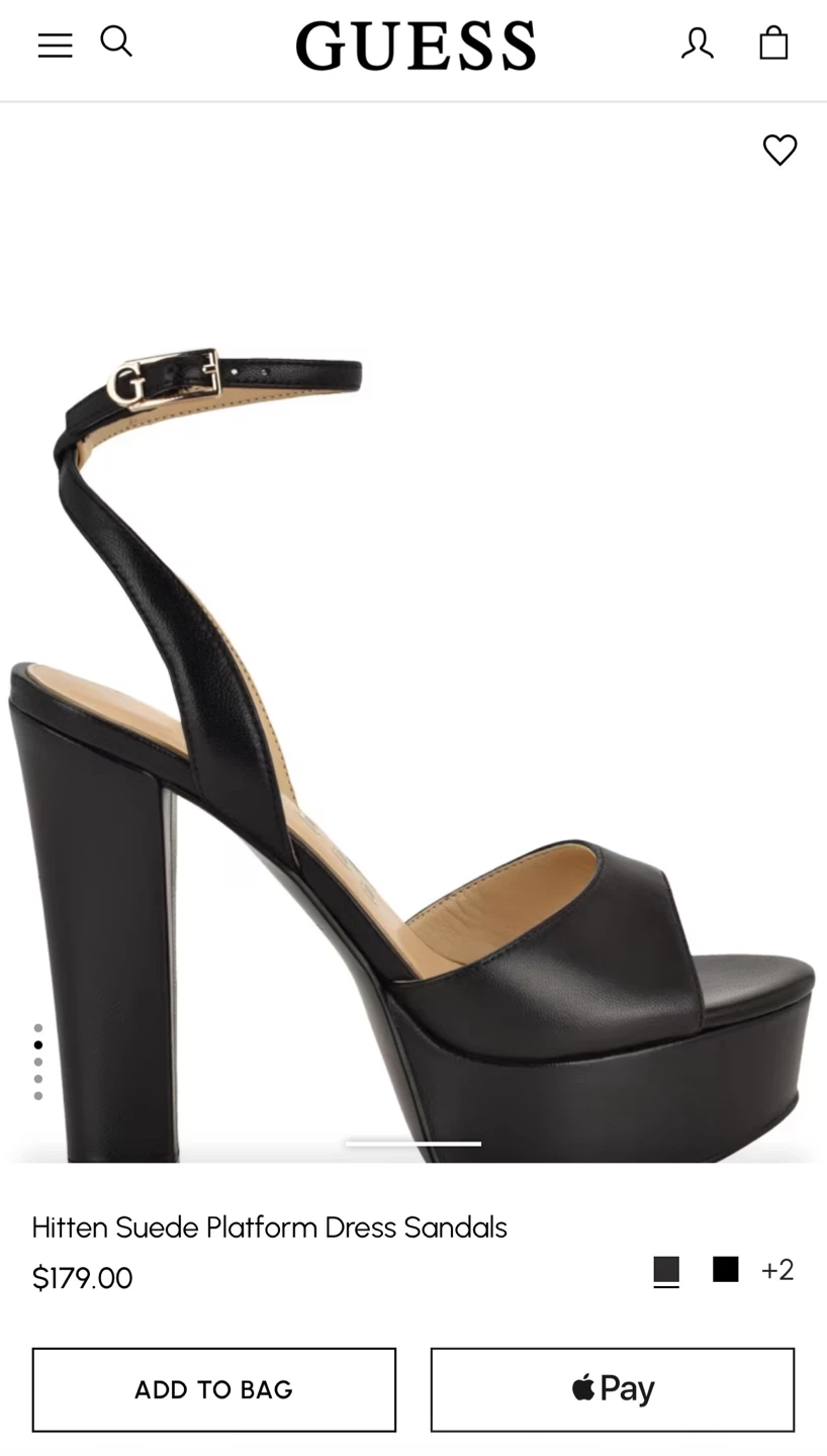 Guess Black Platform Heels - photo 3