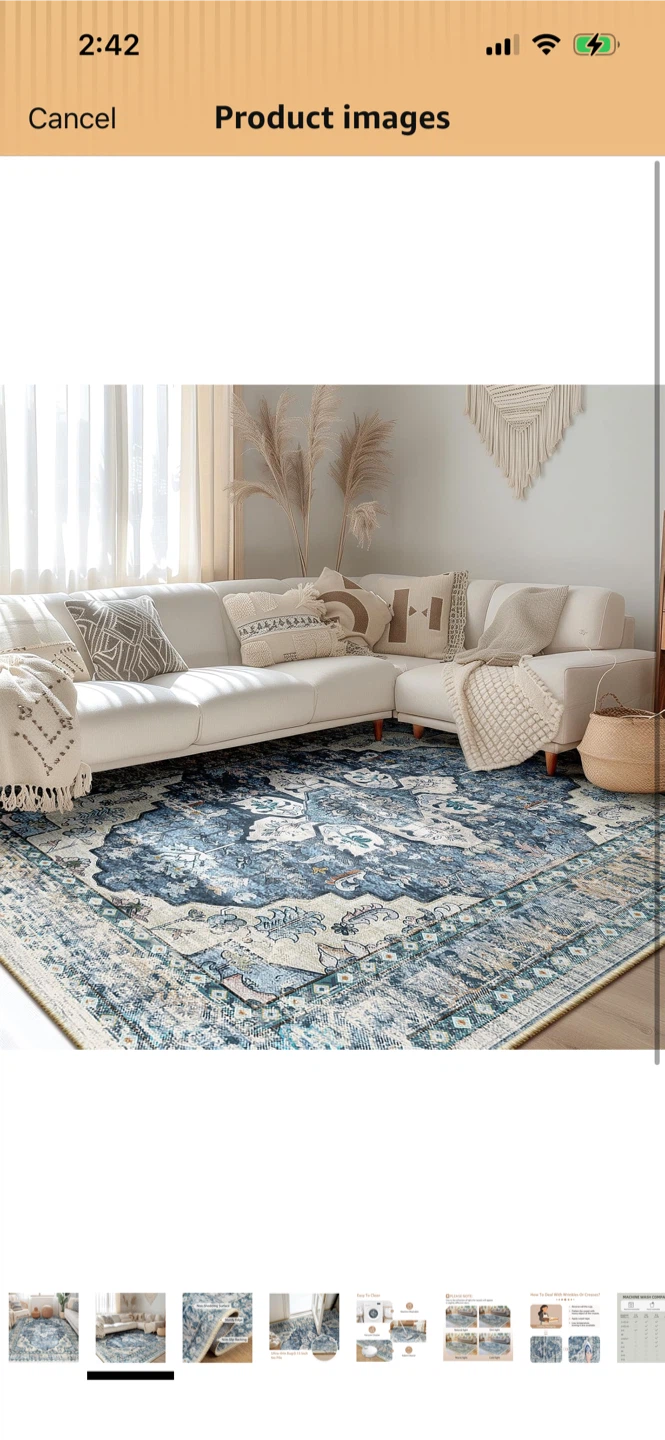 New -BESTSWEETIE Area Rug 5x7 - Washable, Low Pile - photo 2