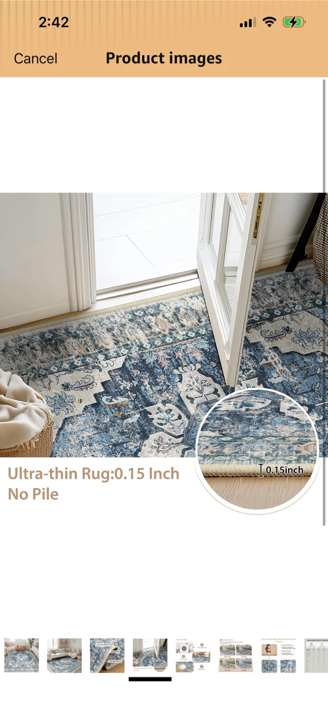 New -BESTSWEETIE Area Rug 5x7 - Washable, Low Pile - photo 4
