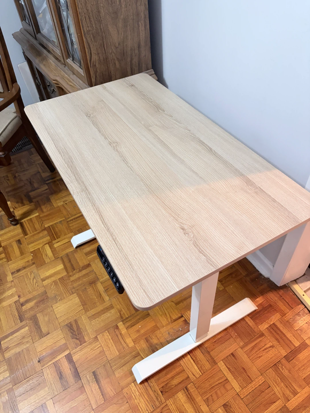 Adjustable Standing Desk - Light Wood Top