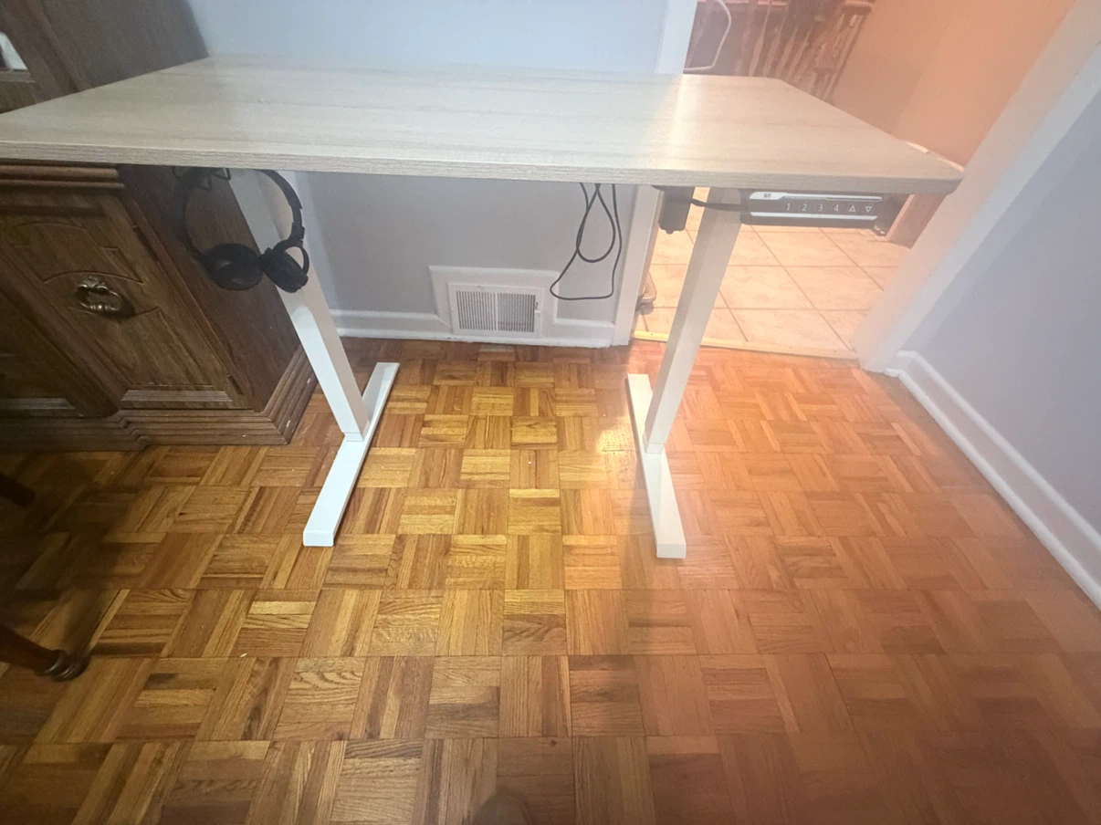 Adjustable Standing Desk - Light Wood Top - photo 2