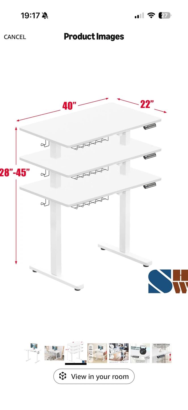 Adjustable Standing Desk - Light Wood Top - photo 3