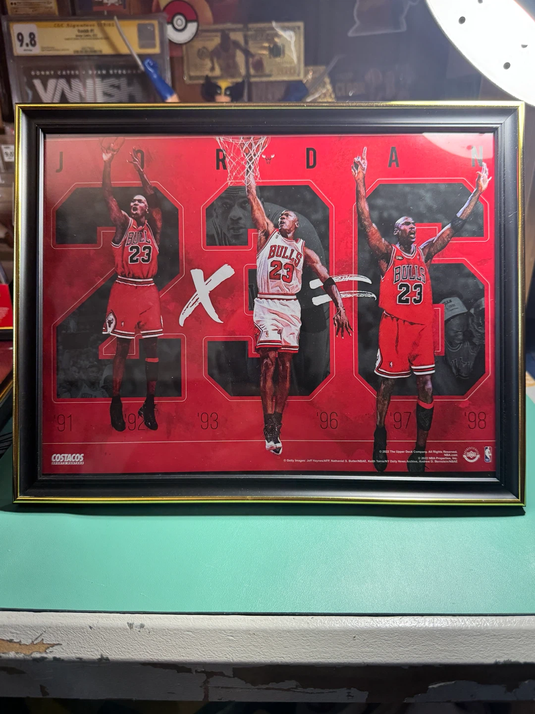 Michael Jordan "3 Peat" Framed Poster