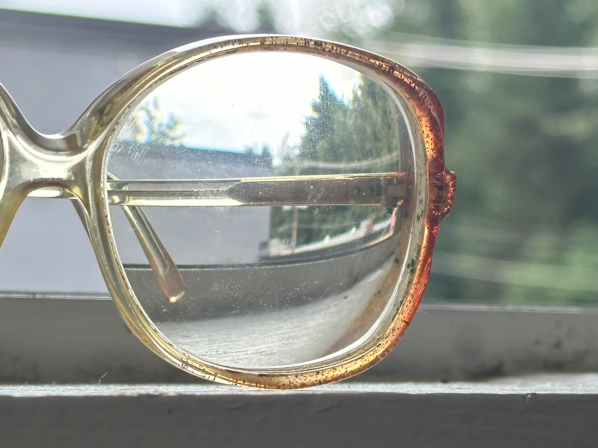 Vintage Frame France Glasses Cognac Amber Eyeglasses 1960s 1970s - photo 4