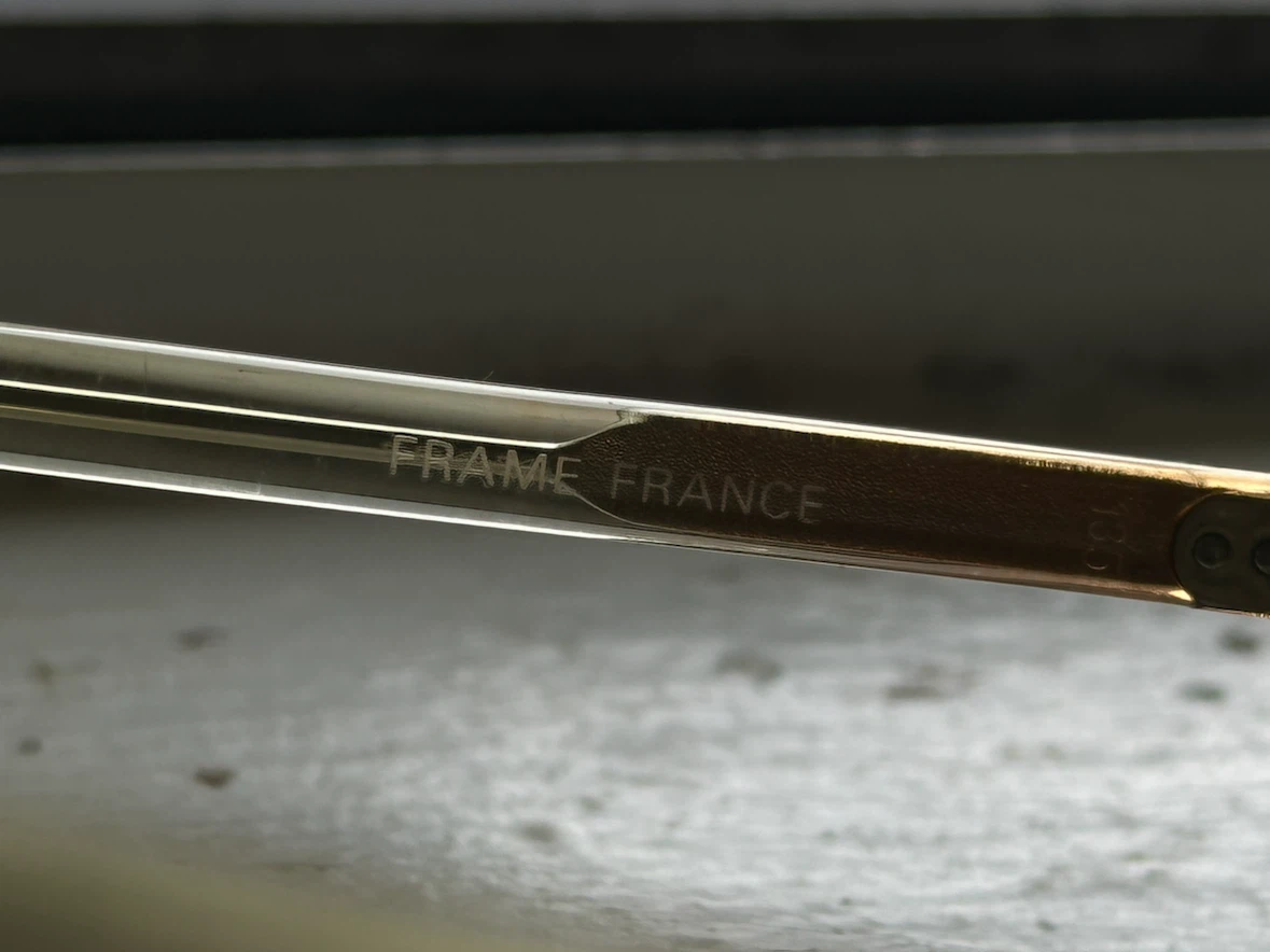 Vintage Frame France Glasses Cognac Amber Eyeglasses 1960s 1970s - photo 5
