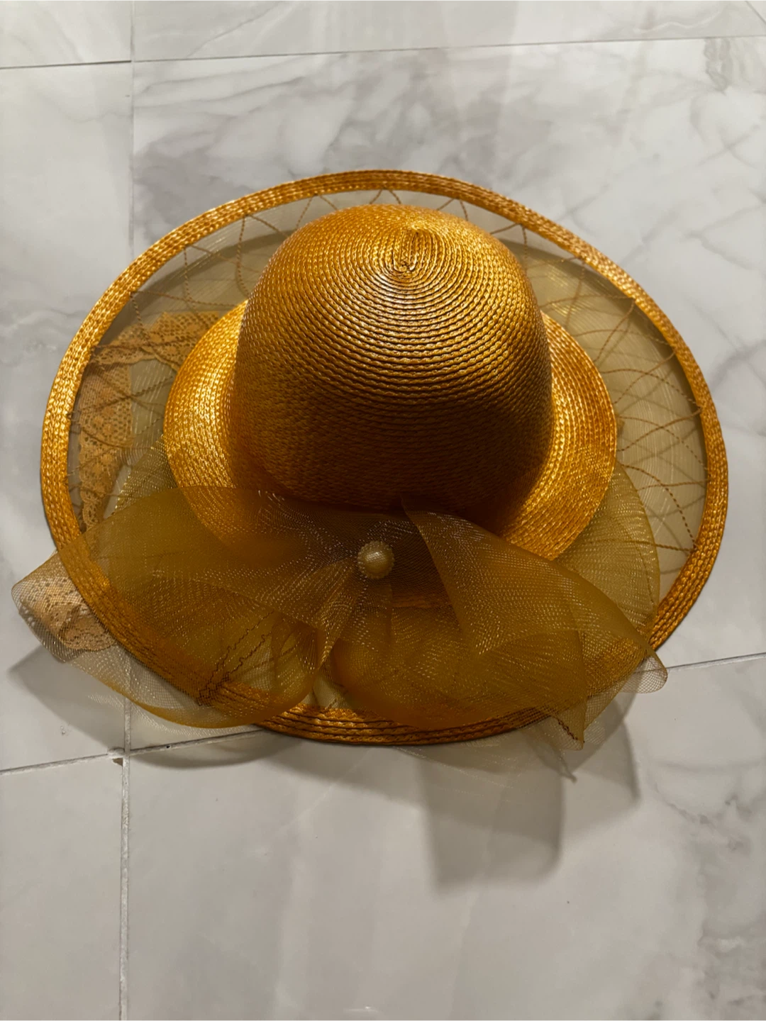 Golden Straw Sun Hat