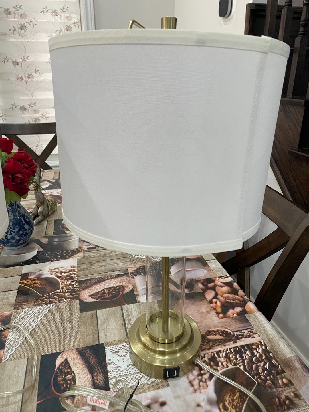 Table Lamps (Set of 2) - Brass & Clear Glass - photo 2