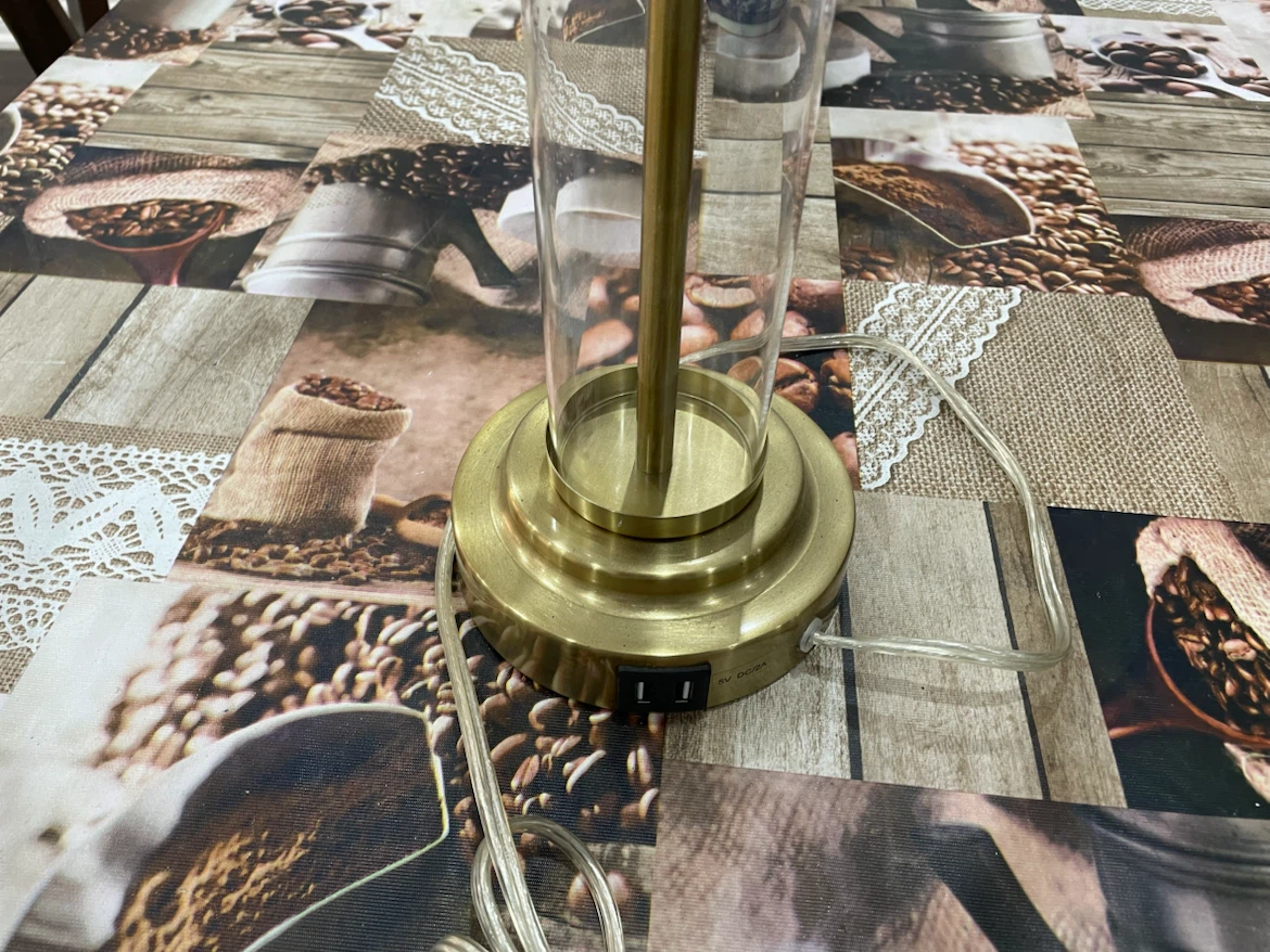 Table Lamps (Set of 2) - Brass & Clear Glass - photo 5