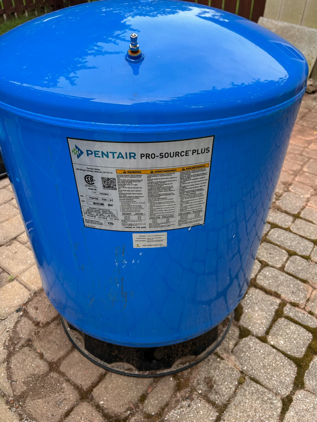 Pentair Pro-Source Plus Water Tank